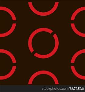 Seamless geometric green background. illustration.. Seamless geometric background with round elements. background. Red and black