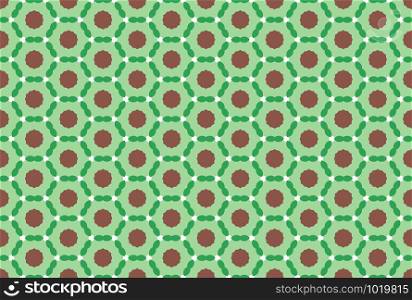 Seamless geometric pattern. Brown and green colors.