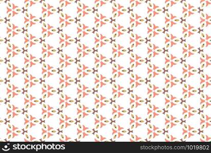 Seamless geometric pattern. Brown and red colors on white background.