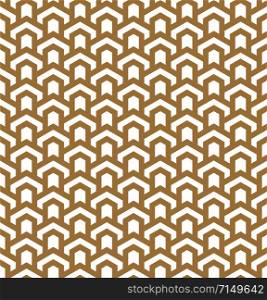 Seamless geometric pattern.Brown and white.Thick lines. Seamless geometric pattern in style art deco.