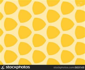 Seamless geometric pattern. Dark yellow shapes on light yellow background.