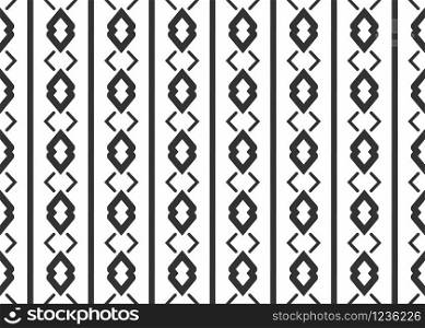 Seamless geometric pattern design illustration. Background texture. In black and white colors.