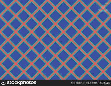 Seamless geometric pattern design illustration. Background texture. In blue and red colors.