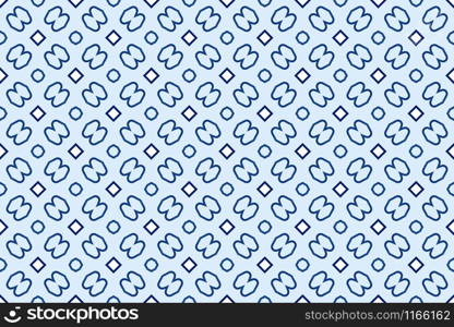 Seamless geometric pattern design illustration. Background texture. In blue and white colors.