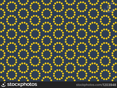 Seamless geometric pattern design illustration. Background texture. In blue and yellow colors.