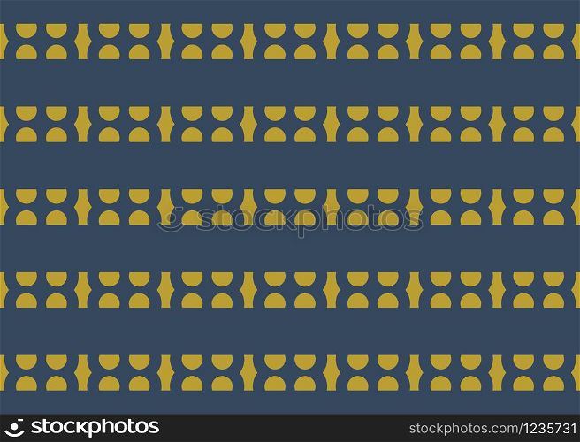 Seamless geometric pattern design illustration. Background texture. In blue and yellow colors.