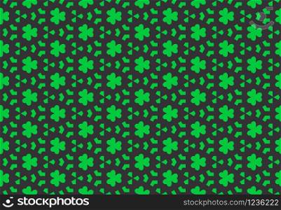Seamless geometric pattern design illustration. Background texture. In green and black colors.