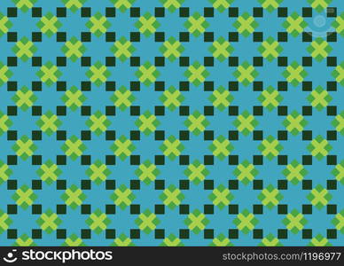 Seamless geometric pattern design illustration. Background texture. In green and blue colors.