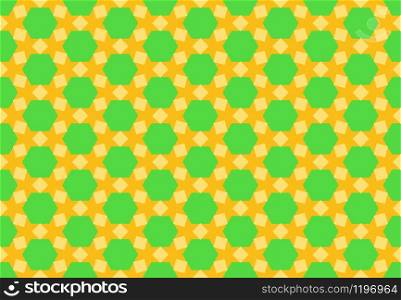Seamless geometric pattern design illustration. Background texture. In green and yellow colors.