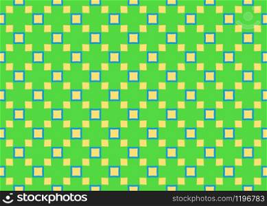 Seamless geometric pattern design illustration. Background texture. In green, yellow and blue colors.