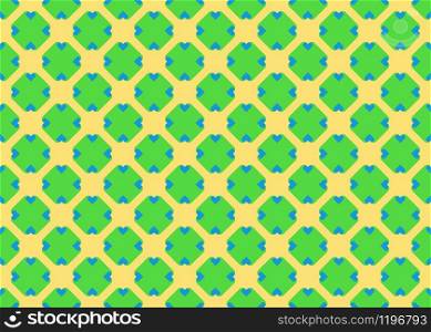 Seamless geometric pattern design illustration. Background texture. In green, yellow and blue colors.