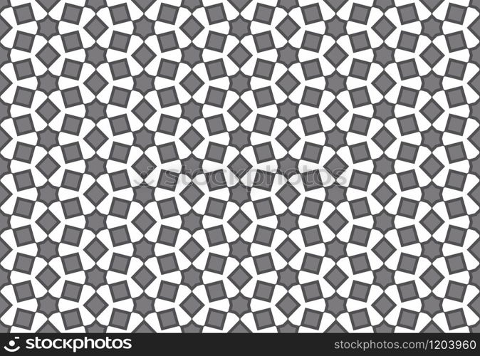 Seamless geometric pattern design illustration. Background texture. In grey and white colors.