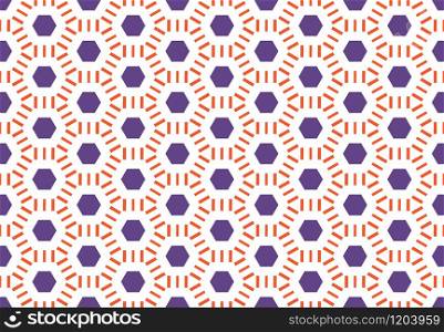Seamless geometric pattern design illustration. Background texture. In purple, red and white colors.