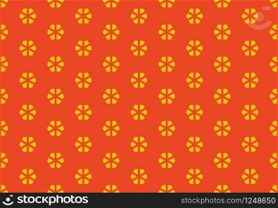 Seamless geometric pattern design illustration. Background texture. In red and yellow colors.