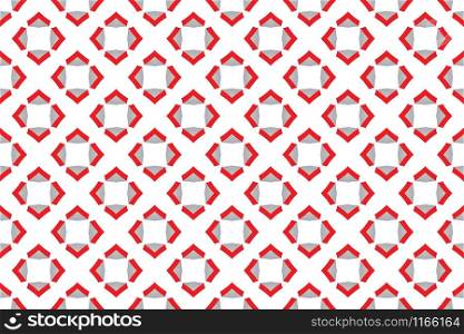 Seamless geometric pattern design illustration. Background texture. In red, grey and white colors.