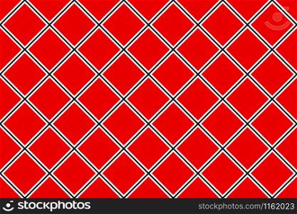 Seamless geometric pattern design illustration. Background texture. In red, white and black colors.