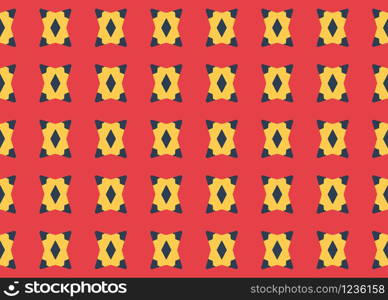 Seamless geometric pattern design illustration. Background texture. In red, yellow and blue colors.