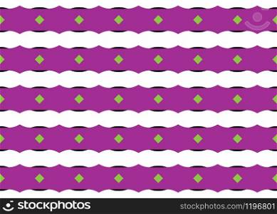 Seamless geometric pattern design illustration. Background texture. In violet, green, black and white colors.