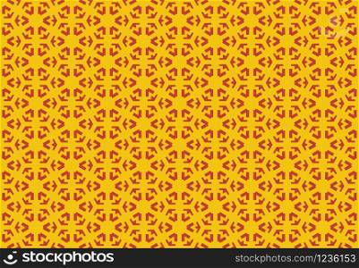 Seamless geometric pattern design illustration. Background texture. In yellow and red colors.