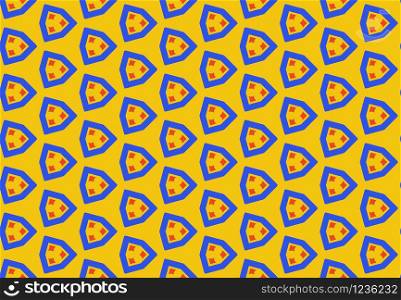 Seamless geometric pattern design illustration. Background texture. In yellow, red and blue colors.