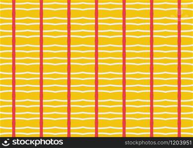 Seamless geometric pattern design illustration. Background texture. In yellow, white and red colors.