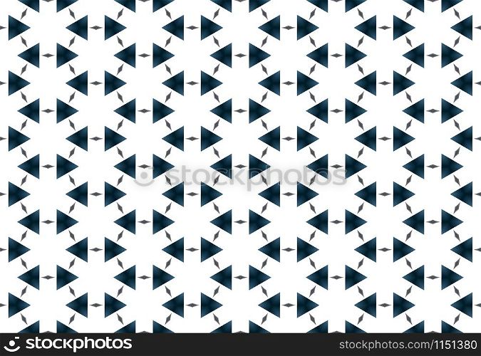 Seamless geometric pattern design illustration. Background texture. Used gradient in blue, grey and black colors on white background.