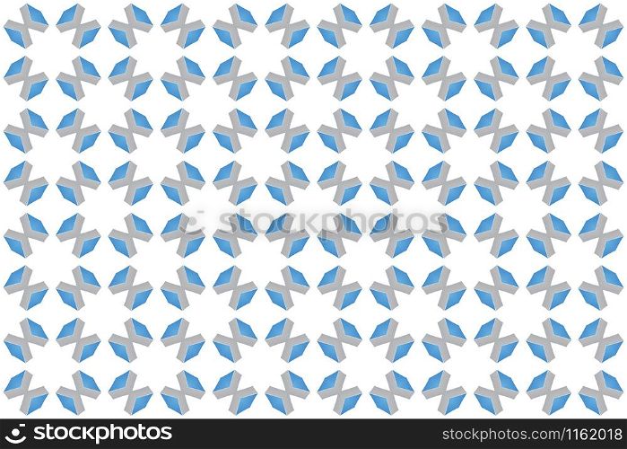 Seamless geometric pattern design illustration. Background texture. Used gradient in blue, grey and white colors.