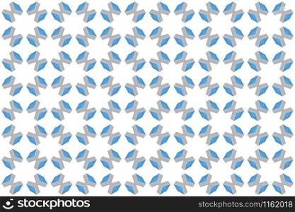 Seamless geometric pattern design illustration. Background texture. Used gradient in blue, grey and white colors.