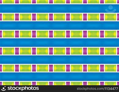 Seamless geometric pattern design illustration. Background texture. Used gradient in green, blue, white and purple colors.