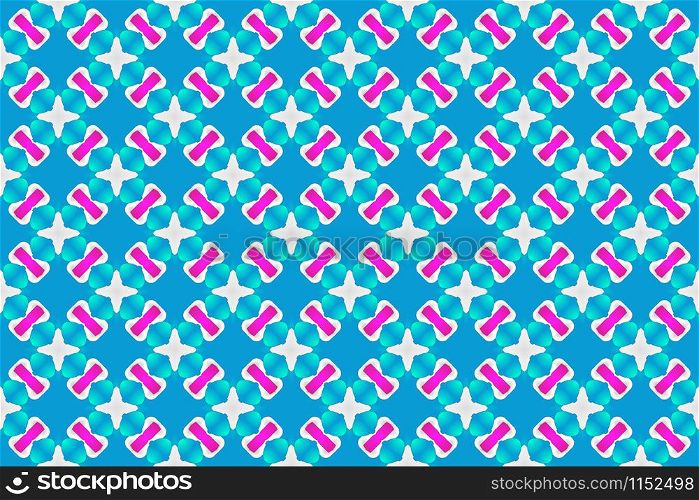Seamless geometric pattern design illustration. Background texture. Used gradient in pink, blue and grey colors.
