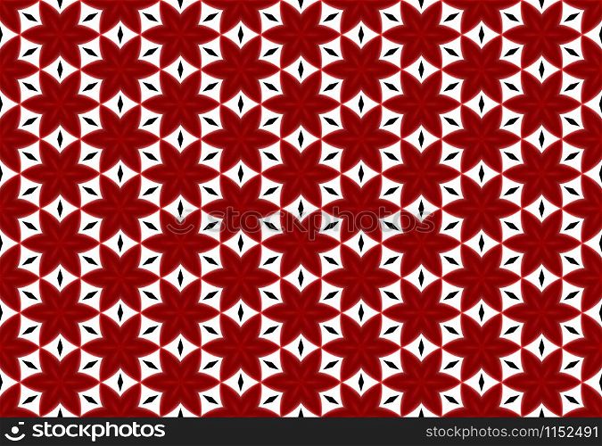 Seamless geometric pattern design illustration. Background texture. Used gradient in red, black and white colors.