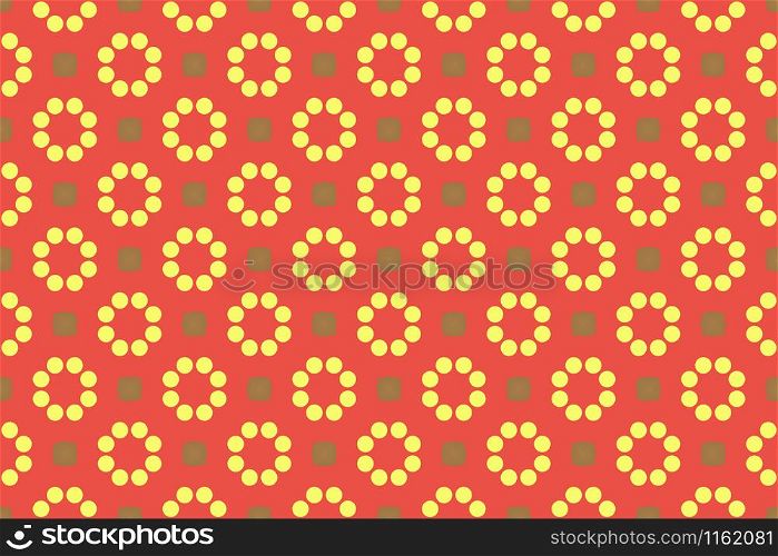 Seamless geometric pattern design illustration. Background texture. Used gradient in red, brown and yellow colors.