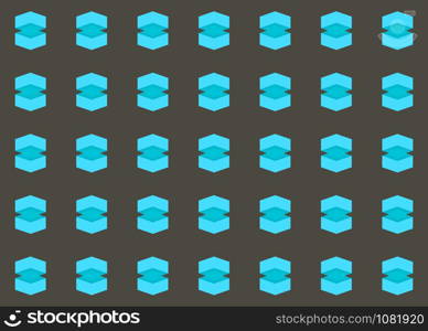 Seamless geometric pattern design illustration. In black and blue colors.