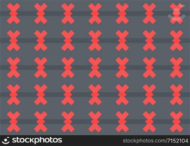 Seamless geometric pattern design illustration. In black and red colors.