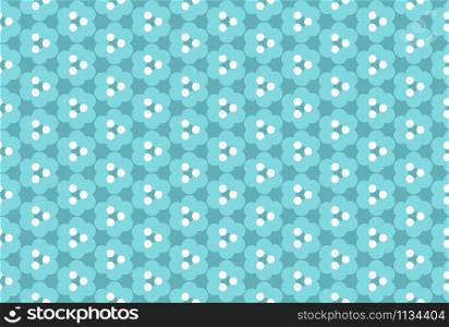 Seamless geometric pattern design illustration. In blue and white colors.
