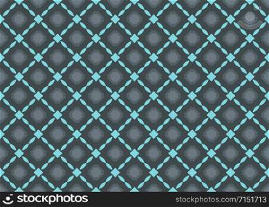 Seamless geometric pattern design illustration. In blue, grey and black colors.
