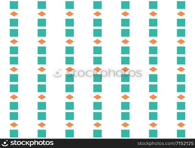 Seamless geometric pattern design illustration. In blue, orange and white colors.