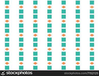 Seamless geometric pattern design illustration. In blue, orange and white colors.