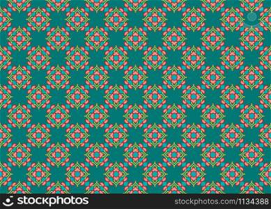 Seamless geometric pattern design illustration. In blue, red and yellow colors.