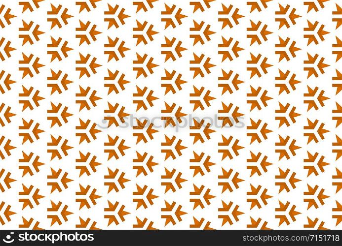 Seamless geometric pattern design illustration. In brown and white colors.