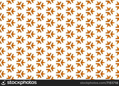 Seamless geometric pattern design illustration. In brown and white colors.