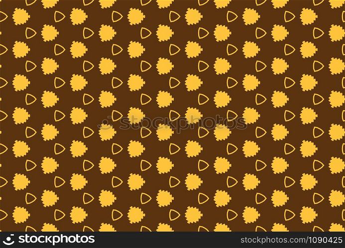 Seamless geometric pattern design illustration. In brown and yellow colors.