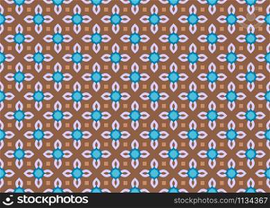 Seamless geometric pattern design illustration. In brown, blue and purple colors.