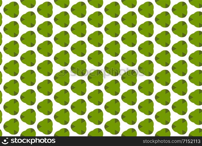 Seamless geometric pattern design illustration. In green and white colors.