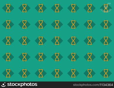 Seamless geometric pattern design illustration. In green and yellow colors.