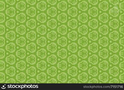 Seamless geometric pattern design illustration. In green colors.