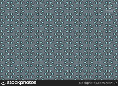 Seamless geometric pattern design illustration. In grey, blue and white colors.