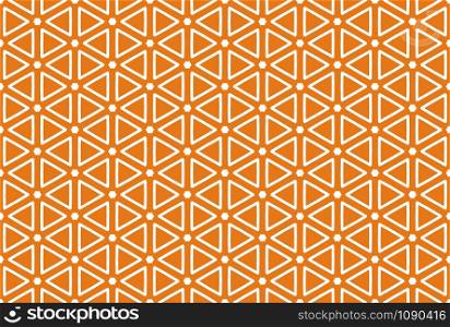 Seamless geometric pattern design illustration. In orange and white colors.