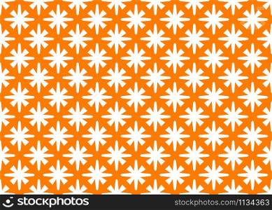 Seamless geometric pattern design illustration. In orange and white colors.