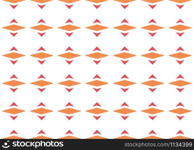 Seamless geometric pattern design illustration. In red and orange colors on white background.
